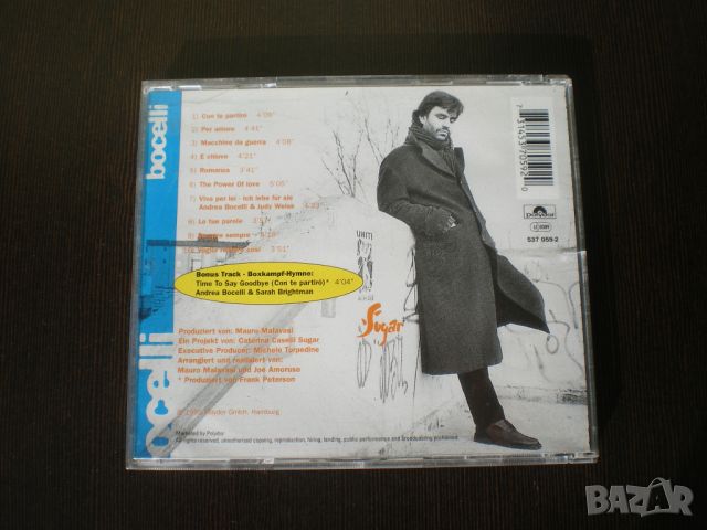 Andrea Bocelli ‎– Bocelli 1995 CD, Album, снимка 3 - CD дискове - 46493258