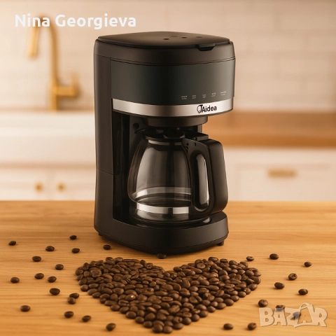 Кафемашина Midea MA-D1502W2ME – Ароматно кафе у дома без усилие, снимка 4 - Кафемашини - 51944008