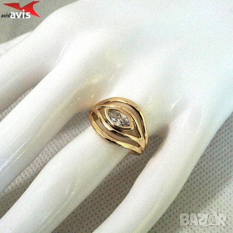 Пръстен с 14К златно покритие 224870, снимка 4 - Пръстени - 54117712