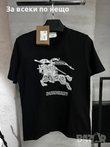 Burberry Мъжка Черна Тениска👕Мъжка Блуза С Къс Ръкав Бърбъри Код MensPoint19