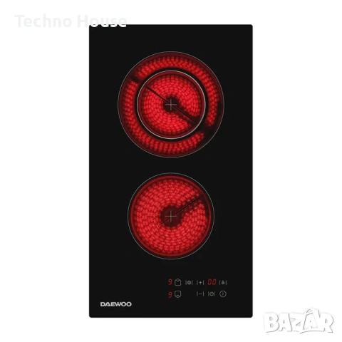 Двоен скъклокерамичен плот Daewoo BH3VTF20BNL-DE 30 см