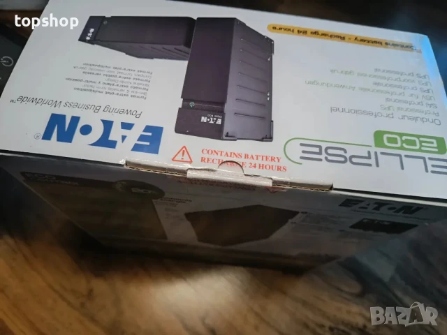 ЧИСТО НОВ, НЕРАЗПЕЧАТАН UPS Eaton EL800USBDIN ECO, 800VA / 500W, 4 контакта IEC C13, 1 IEC C14, снимка 4 - UPS захранвания - 50495014