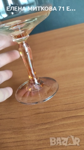 Сервиз от 6 бр.чаши от кристално стъкло, снимка 6 - Чаши - 53637430