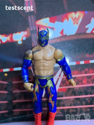 Екшън фигура WWE Sin Cara Син Кара Basic Series Lucha играчка BLUE, снимка 11 - Колекции - 49511487