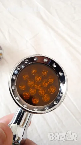 2бр. Chrome LED светлини за мотоциклет , снимка 2 - Аксесоари и консумативи - 49763849