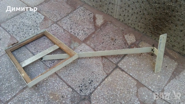 Метална подвижна помощна маса плот за монтаж на стена , снимка 4 - Антикварни и старинни предмети - 53722962