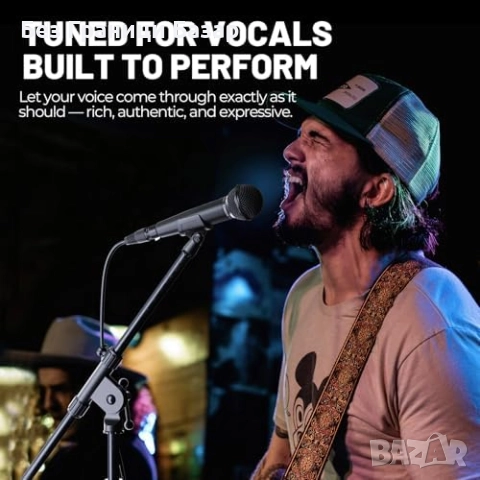 Нов Кардиоиден вокален микрофон за сцена студио караоке запис пеене, снимка 2 - Микрофони - 51680889