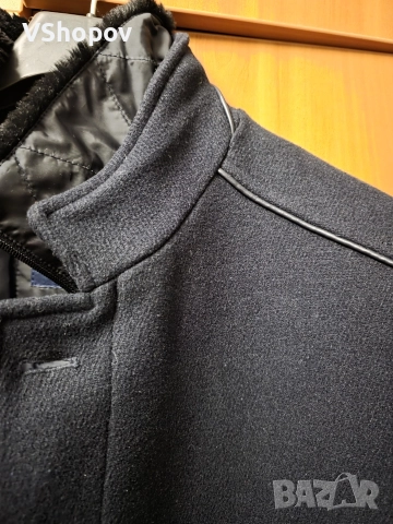 Мъжко палто TEODOR – Navy, размер 50, снимка 2 - Палта - 52595543