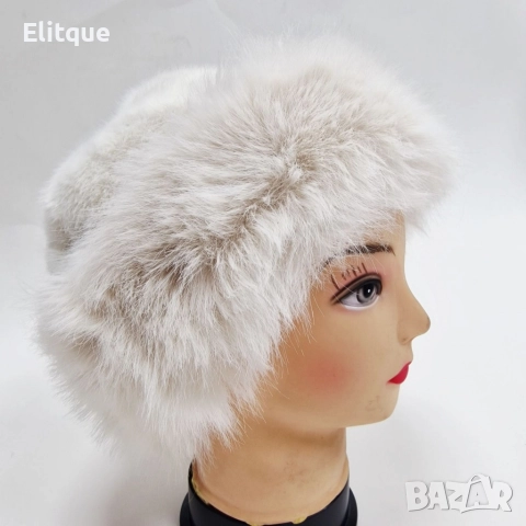Дамска пухкава зимна шапка от изкуствен косъм, снимка 2 - Шапки - 52687660