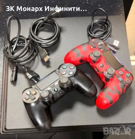 Playstation 4 / + два джойстика / + всички кабели 