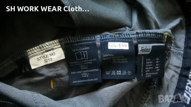 Snickers 3212 DuraTwill Work Trousers размер 52 / L работен панталон W4-244, снимка 15 - Панталони - 47141964