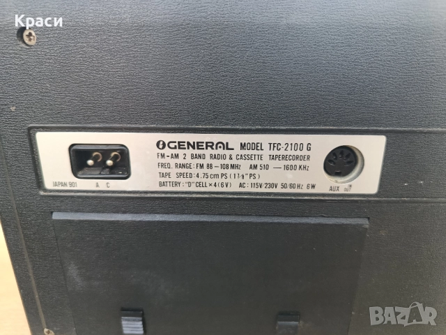 General model TFC 2100g *Японски радиокасетофон*, снимка 4 - Радиокасетофони, транзистори - 51634492