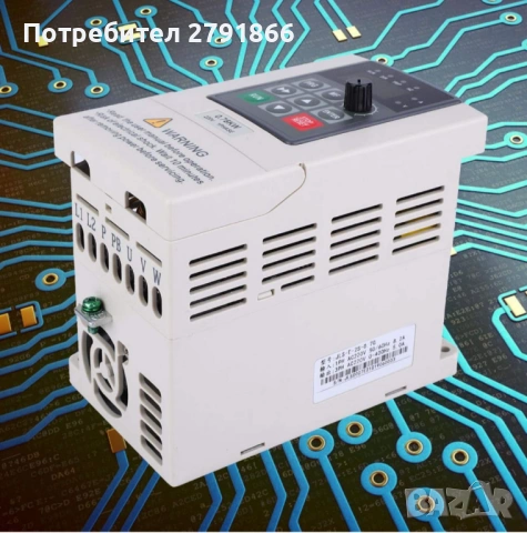 220V 0.75KW VFD Честотно задвижване вход-1-фазен изход - трифазен,контрол скорост, , снимка 6 - Друга електроника - 53659387