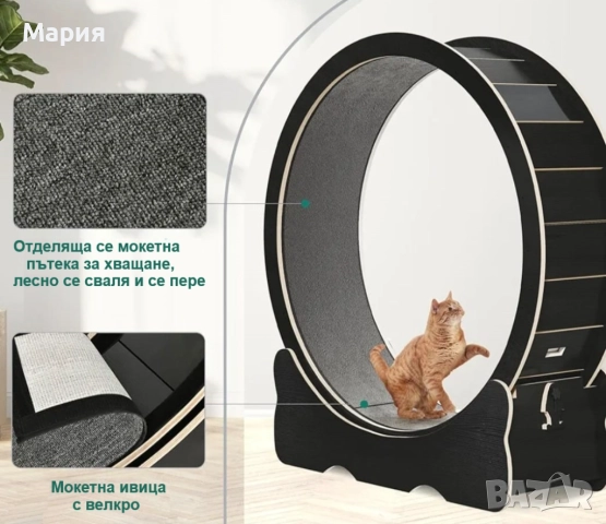 НОВО! КОТЕШКО КОЛЕЛО за бягане, игра и тренировка, снимка 3 - За котки - 52080948