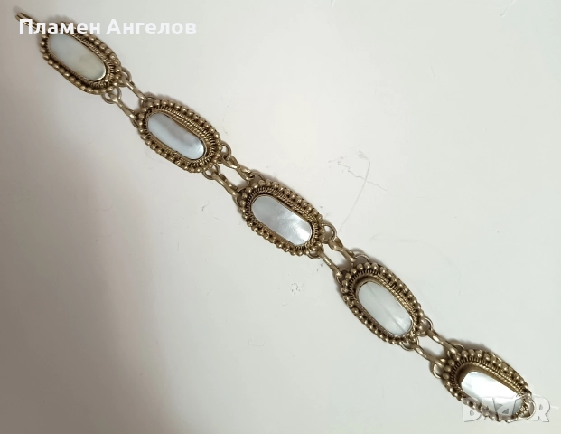 Старинна посребрена възрожденска гривна. , снимка 4 - Антикварни и старинни предмети - 52870819