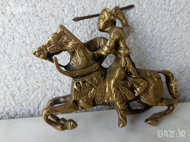 Бронзова фигура,конник,войник,аскер,бронз,ездач, снимка 5 - Антикварни и старинни предмети - 51008038
