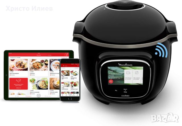 Мултикукър Moulinex CE9028 Cookeo Touch WiFi, снимка 9 - Мултикукъри - 45351040