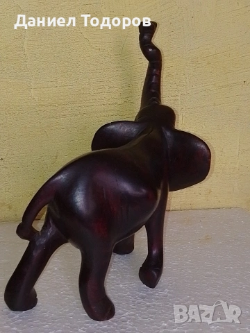 Масивна Дървена Фигура , Слон от Махагон., снимка 8 - Декорация за дома - 53983441