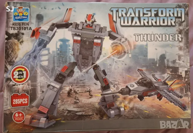 Конструктор тип Лего Transform Warrior, 2 в 1-голям робот и самолет.