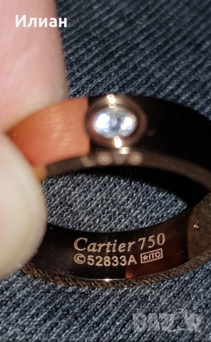 Пръстен Cartier розово злато, снимка 7 - Пръстени - 52641874
