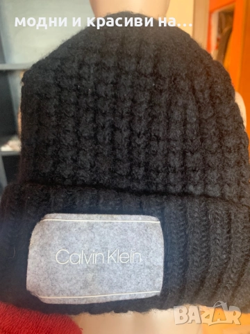 Зимна шапка Calvin Klein i каскет Harris Teed- вълна, снимка 3 - Шапки - 52511597