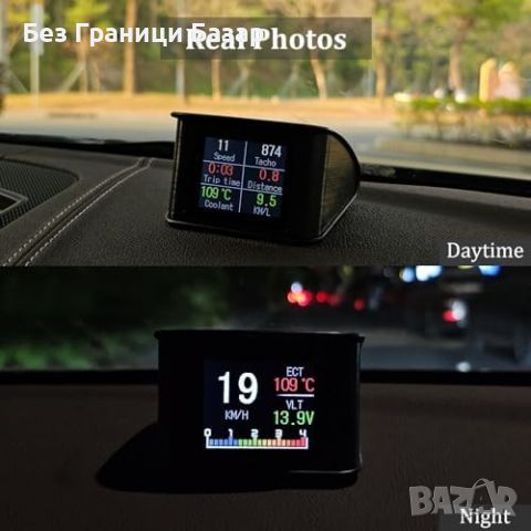 Нов Дигитален автомобилен HUD дисплей с аларма за превишена скорост OBD скоростомер, снимка 7 - Друга електроника - 46448726