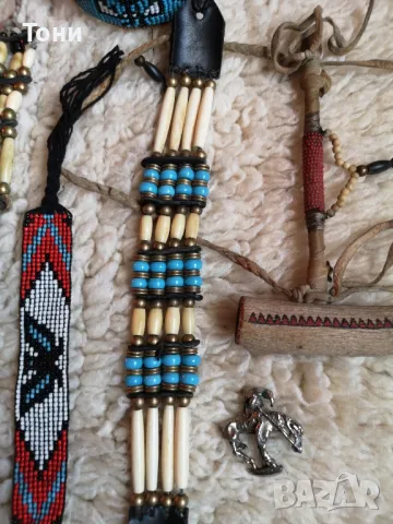 индиански гривни и колиета донесени от САЩ, снимка 3 - Колекции - 50243379