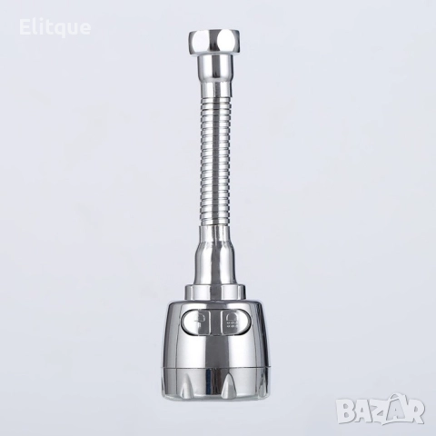 Подвижен 360 градуса кухненски кран с тръба и 2 режима на действие, снимка 3 - Други стоки за дома - 52862868