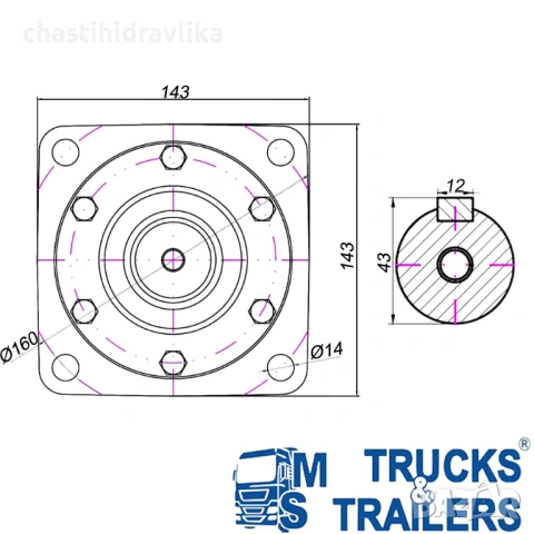 Орбитален хидромотор PRESKO BM6 400cm3 ALSG4, BMT, OMZT, OMST, OMT, снимка 4 - Части - 54076736