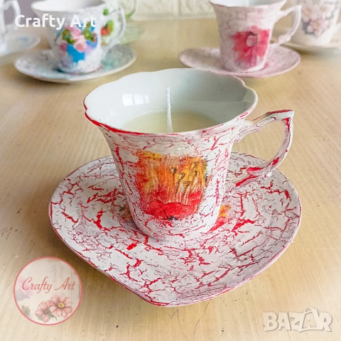 Ароматна соева свещ в чаша, снимка 4 - Декорация за дома - 53499752