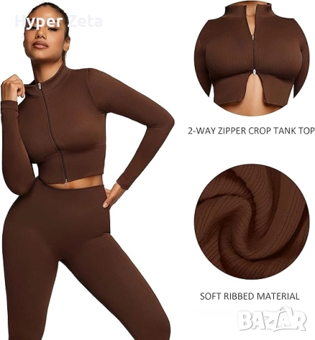 Спортен екип, комплект за тренировки от 2 части, фитнес екип, снимка 3 - Спортни екипи - 52010864