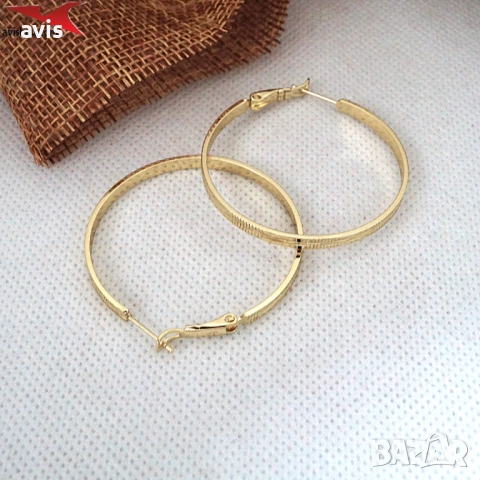 Обеци с 14К златно покритие 2141872, снимка 3 - Обеци - 53579285