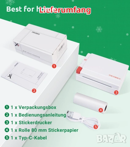 Мини принтер ORGBRO за смартфон, снимка 9 - Друга електроника - 53631941