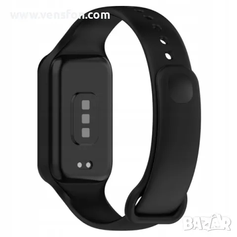 Силиконова каишка за Xiaomi Mi Band 8 Aktive /черна/, снимка 3 - Каишки за часовници - 49401722