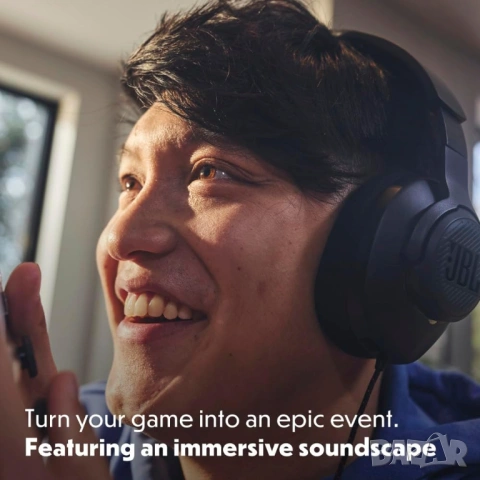 НОВИ JBL Quantum 100M2 геймърски слушалки с микрофон, снимка 7 - Слушалки за компютър - 53775687