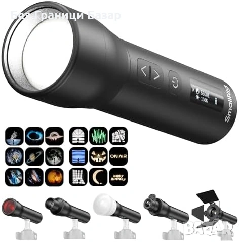 Нова Преносима LED видео светлина SMALLRIG RF 05B с gobos филтри за осветление