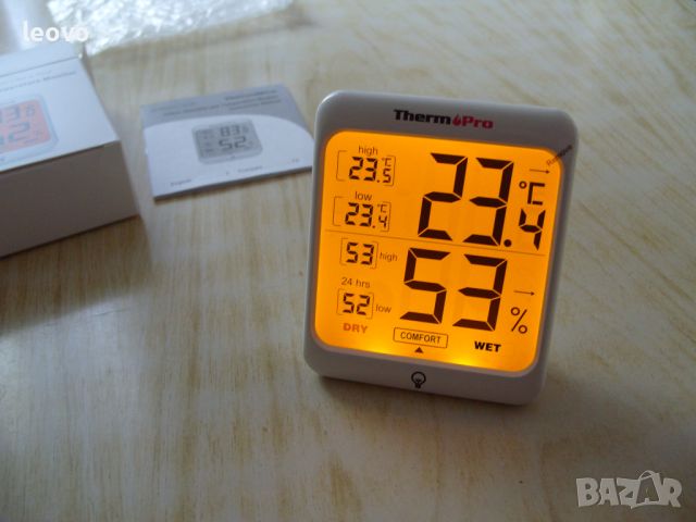 Високоточен дигитален термометър с хигрометър - ThermoPro TP53, снимка 10 - Други стоки за дома - 45209219