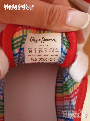 Червени кецове на Пепе Джинс, снимка 5 - Кецове - 53900003