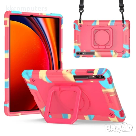 Samsung Galaxy Tab S9 FE+ / S9+ Handle Удароустойчив Калъф и Протектор, снимка 4 - Калъфи, кейсове - 51027783