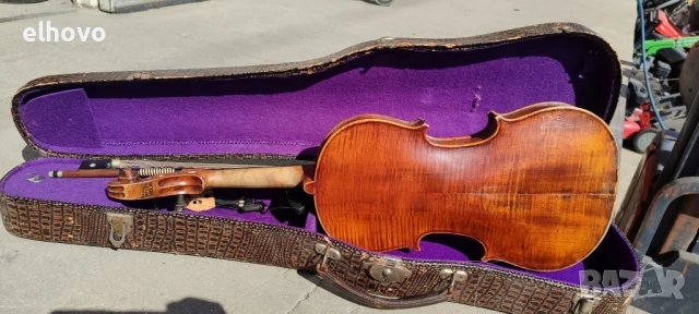 Цигулка Julius F. Hubicka 1913, снимка 2 - Антикварни и старинни предмети - 53780679