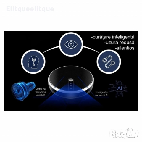 Прахосмукачка робот с моп Voltz, 3 в 1, 2000PA, 4400mAh, до 200 кв. м., Wi-Fi, снимка 3 - Прахосмукачки - 52173684