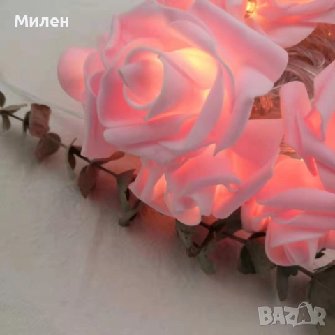 Декоративни интериорни LED лампички рози, снимка 2 - Лед осветление - 52337691