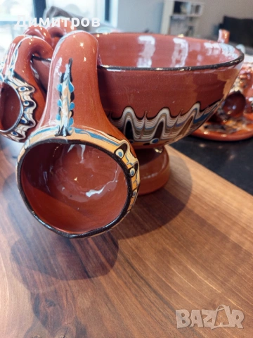 Комплект традиционна троянска писана керамика, снимка 7 - Антикварни и старинни предмети - 53942462