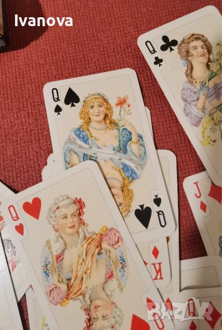 Редки ретро карти Piatnik Baroque от 1950г, снимка 7 - Карти за игра - 53893048