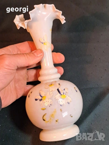 стъклена ваза ръчноизрисувана 34/3, снимка 5 - Вази - 53932747