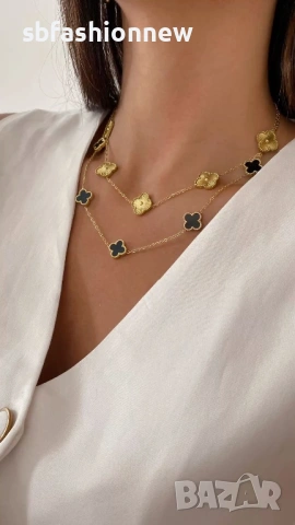 Van Cleef гердан с 5 детелинки, снимка 5 - Колиета, медальони, синджири - 53251382