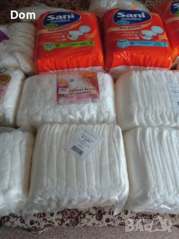 Голям лот памперси,нощни гащи,пелени,анатомични парчета за възрастни, снимка 5 - Други - 51015986