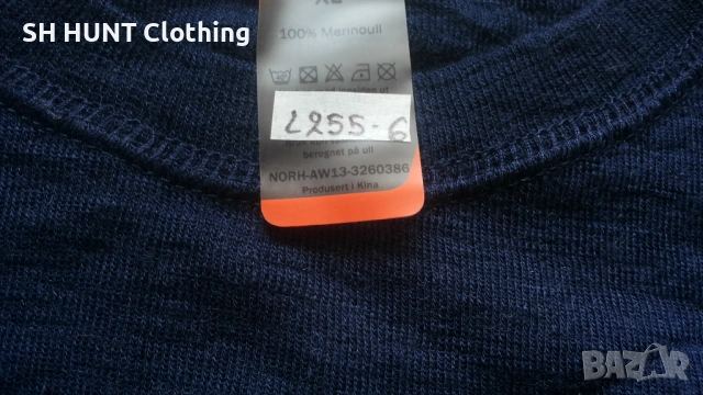 NORHEIM Thermo Underwear 100% Merino Wool размер L / XL термо блуза 100% Мерино вълна - 1895, снимка 7 - Екипировка - 53143782