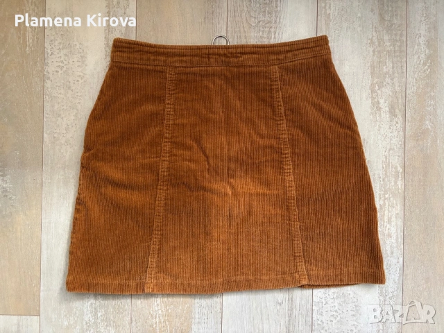 Мини пола | Кадифе | Размер М, снимка 4 - Поли - 53760446