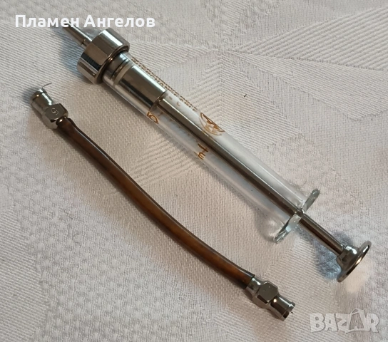 Ретро нова стъклена спринцовка, снимка 6 - Антикварни и старинни предмети - 53516370